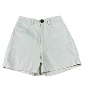 LAUDE THE LABEL Cream High Rise Shorts Women's Size 2 Cotton Bone White